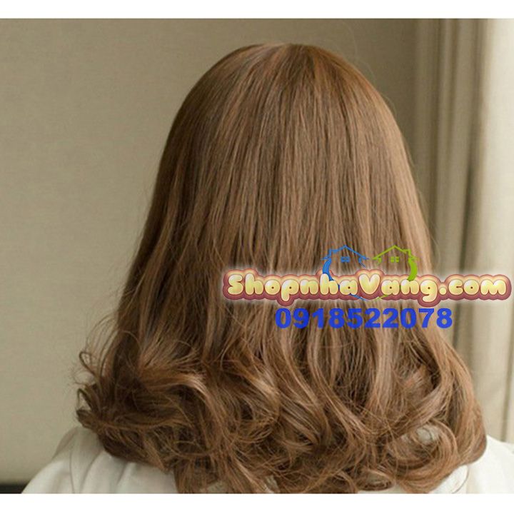 Bộ Tóc Giả Uốn Ngang Vai Mái Xéo NV31
