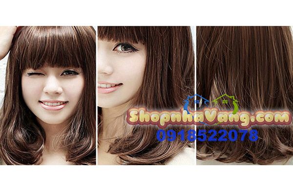 Bộ Tóc Giả Xoăn Nhẹ Ngang Vai NV36