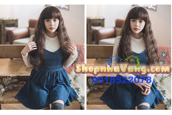 Bộ Tóc Giả Bấm Xù Hàn Quốc NV34