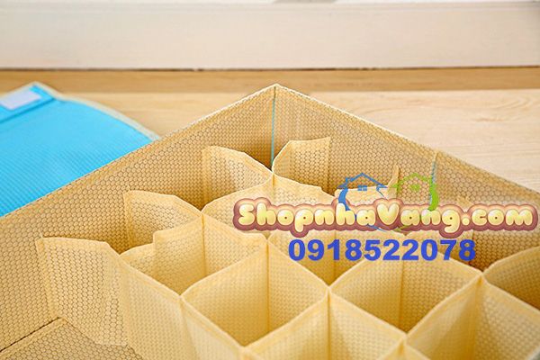 Hộp vải đựng đồ lót 16 ngăn có nắp đậy NV17