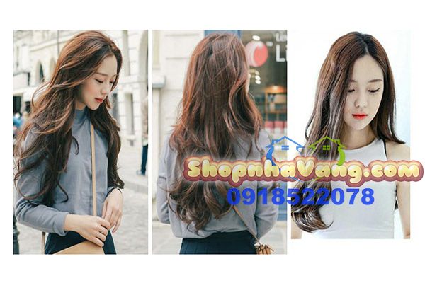 Bộ Tóc Giả Dài Xoăn Nhẹ Hàn Quốc NV27