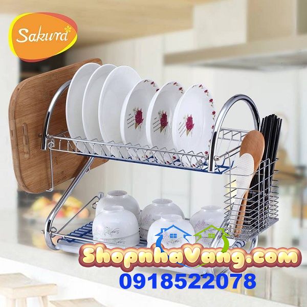 Kệ Để Bát Đĩa 2 Tầng Cao Cấp NV163