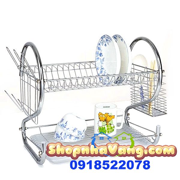 Kệ Để Bát Đĩa 2 Tầng Cao Cấp NV163