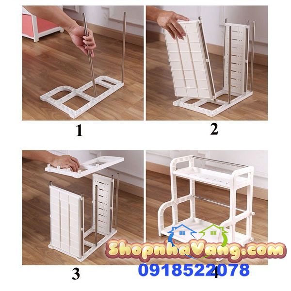 Kệ Để Đồ Nhà Bếp 2 Tầng Hình Chữ H NV243