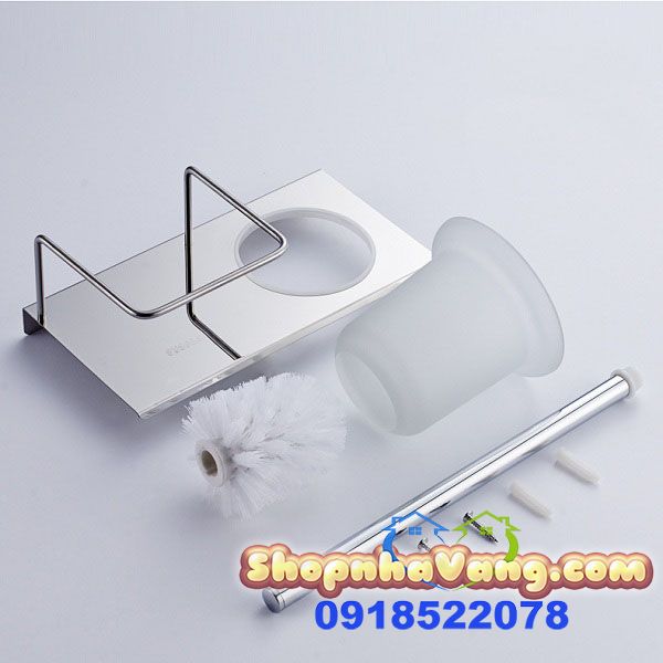 Kệ Inox Để Cọ Toilet Và Dung Dịch Tẩy Rửa NV278