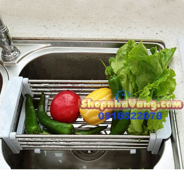 Khay Inox Đựng Bát Đĩa Trên Bồn Rửa Chén NV16