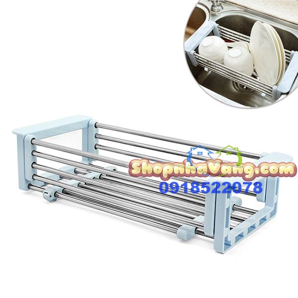 Khay Inox Đựng Bát Đĩa Trên Bồn Rửa Chén NV16
