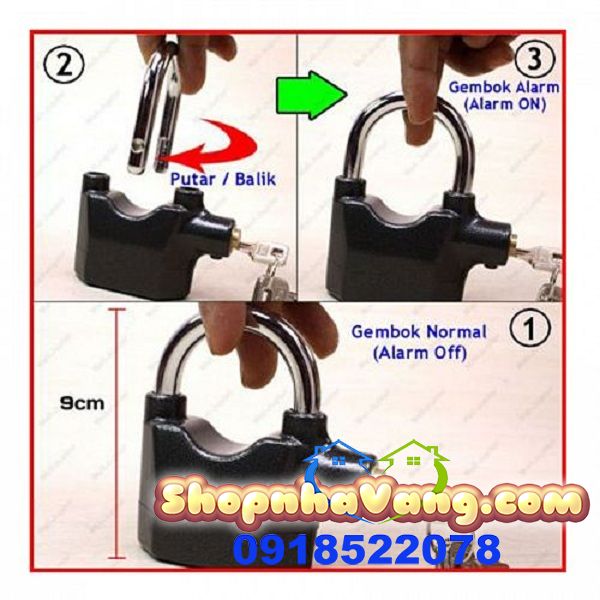 Khóa Báo Động Chống Trộm NV100