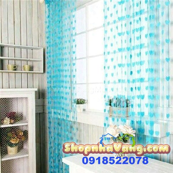 Rèm Cửa Họa Tiết Hình Trái Tim NV258