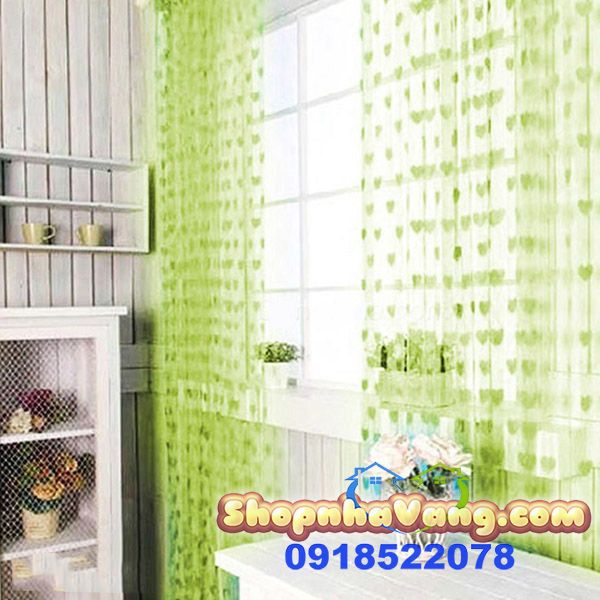 Rèm Cửa Họa Tiết Hình Trái Tim NV258