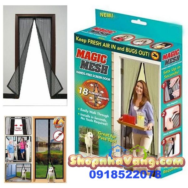 Rèm Cửa Nam Châm Chống Muỗi Cao Cấp Magic Mesh NV237