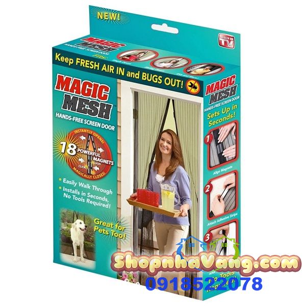 Rèm Cửa Nam Châm Chống Muỗi Cao Cấp Magic Mesh NV237