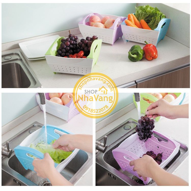 Rổ Đa Năng Xếp Gọn Thông Minh NV383