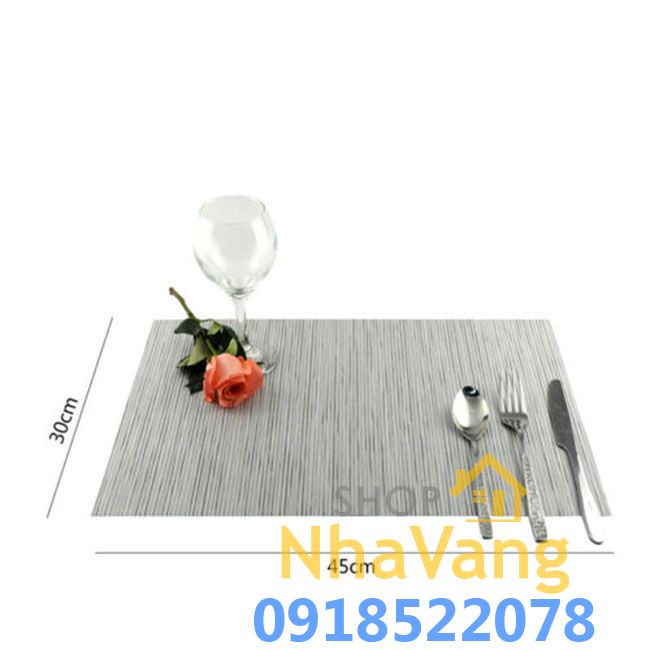 Tấm Lót Bàn Ăn Không Thấm Nước Cách Nhiệt PVC Placemats NV472