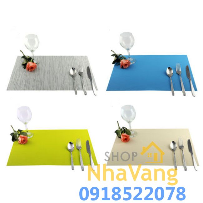 Tấm Lót Bàn Ăn Không Thấm Nước Cách Nhiệt PVC Placemats NV472