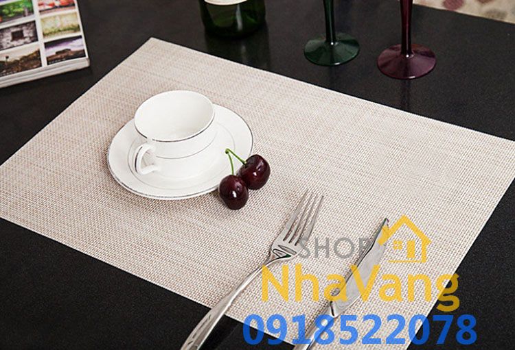 Tấm lót ly đồ ăn nhà hàng cao cấp cách nhiệt Placemats NV474