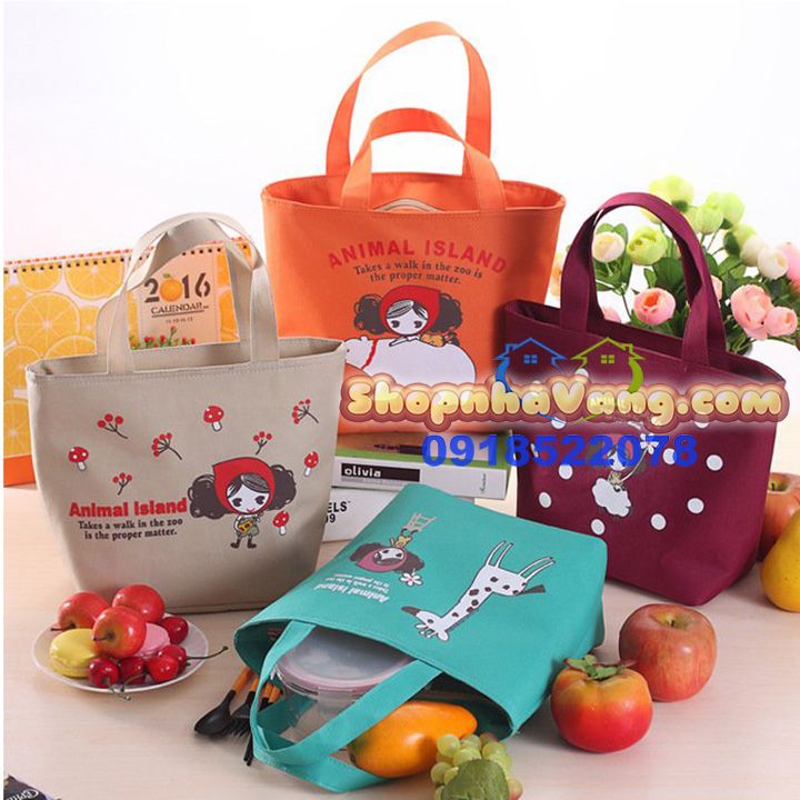 Túi giữ nhiệt cô gái Animal island NV12