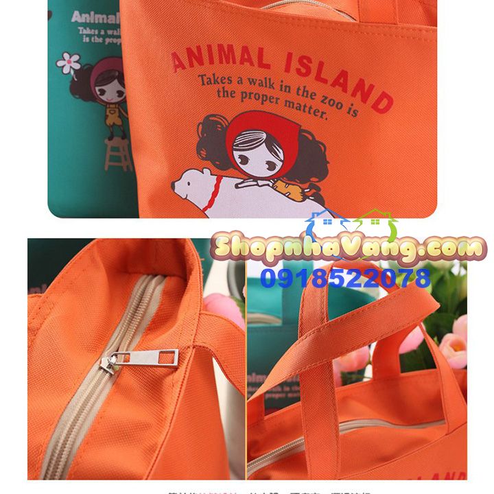 Túi giữ nhiệt cô gái Animal island NV12