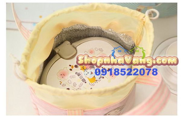 Túi giữ nhiệt dây rút hình cô gái NV11