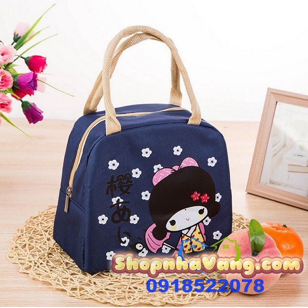 Túi Giữ Nhiệt Họa Tiết Cô Gái Nhật NV257