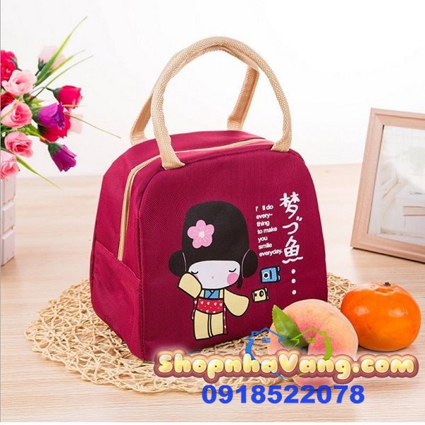 Túi Giữ Nhiệt Họa Tiết Cô Gái Nhật NV257