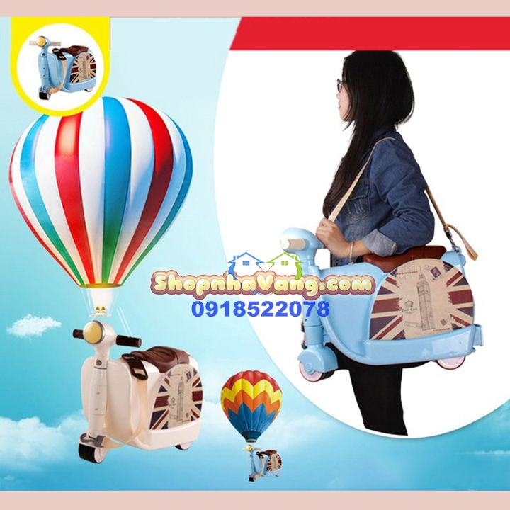 Vali Kéo Hình Xe Vespa Royalcare Ngộ Nghĩnh NV13