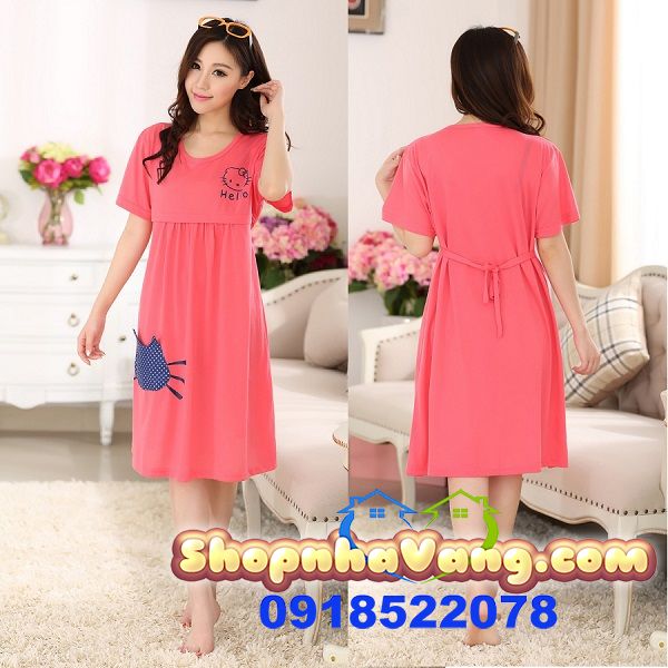 Váy Bầu Cho Con Bú Sau Sinh NV196