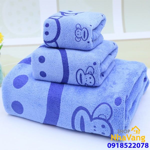 Bộ 3 Khăn Tắm Bông Hút Nước NV461