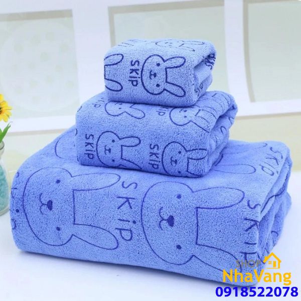 Bộ 3 Khăn Tắm Bông Hút Nước NV461