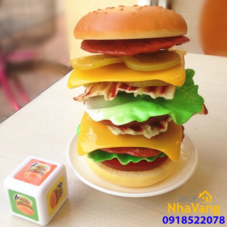 Bộ Đồ Chơi Mô Hình Bánh Hamburger Cho Bé NV456