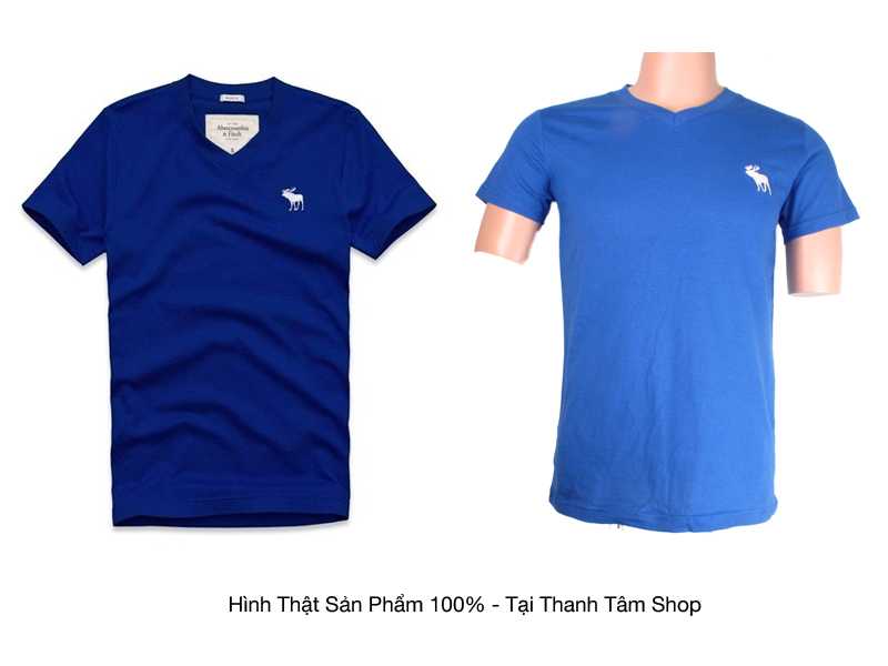 áo thun cổ tim nam xanh HCM 2014