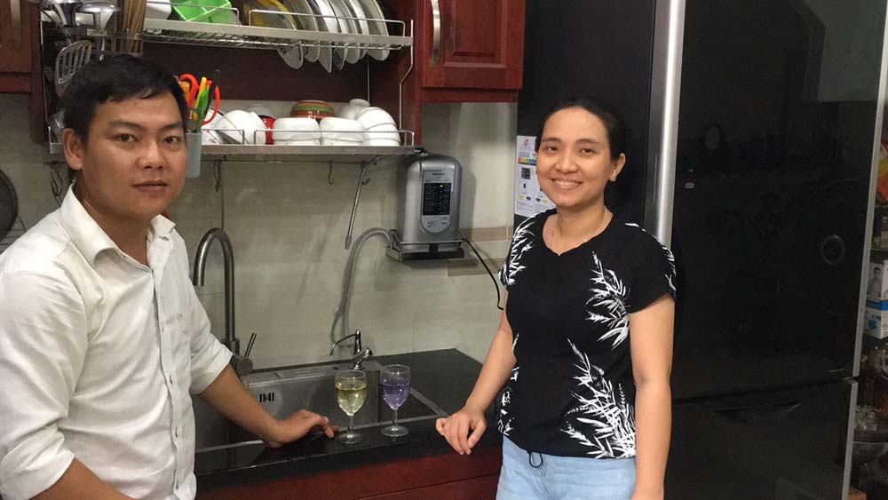 Lắp đặt máy lọc nước ion kiềm Panasonic TK-AS45 tại nhà chị Nga 8 máy lọc nước tk-as45 dienmayklp.vn