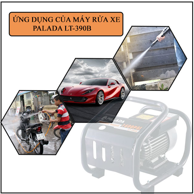 Máy rửa xe áp lực cao Palada LT-390B 1.8KW