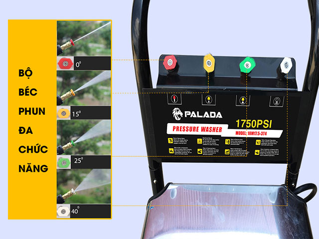 Máy bơm rửa xe Palada 18M17.5-3T4