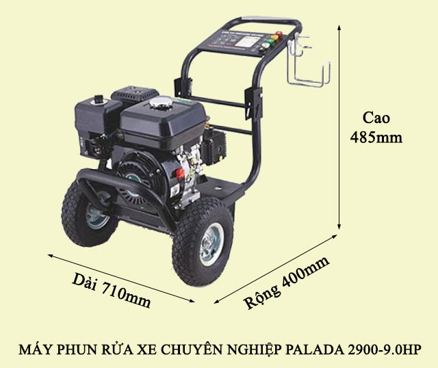 Máy phun rửa xe ô tô chuyên nghiệp Palada 2900-9.0HP