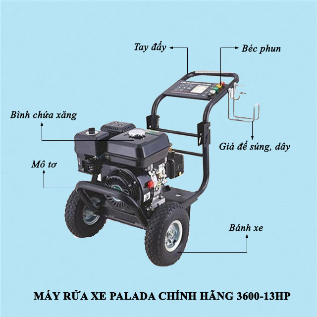 Máy xịt rửa xe ô tô chính hãng Palada 3600-13HP