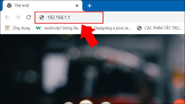 Nhập địa chỉ IP vào trình duyệt