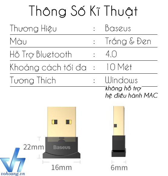 Baseus LV402 | USB Bluetooth Mini 4.0
