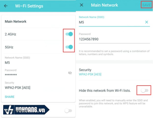 Nhập mật khẩu mới và lưu thay đổi.