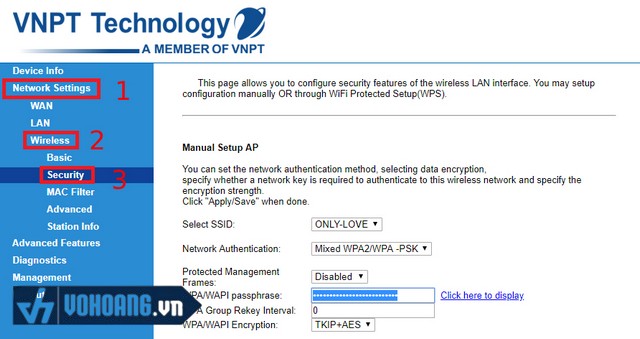Cách đổi mật khẩu cho bộ phát WiFi VNPT