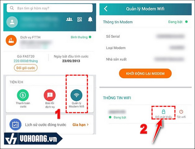 Hành động 4: Đổi mật khẩu và lưu lại.