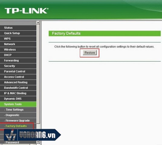 đăng nhập vào giao diện web reset wifi trên điện thoại hoặc laptop