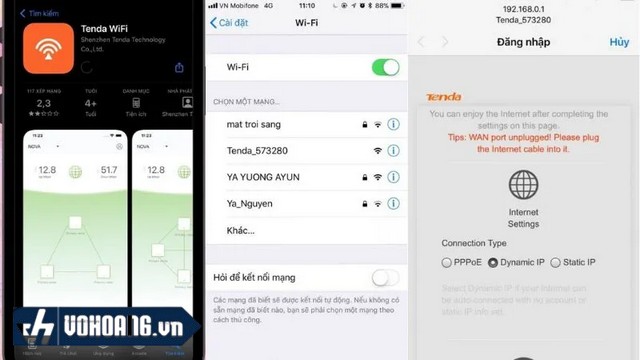 Đăng nhập vào ứng dụng Tenda Wifi