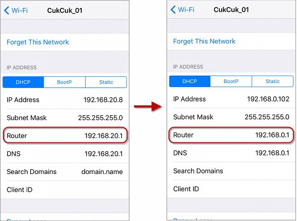 Dải IP Router đã được đổi lại giống với dải IP trên bộ phát wifi