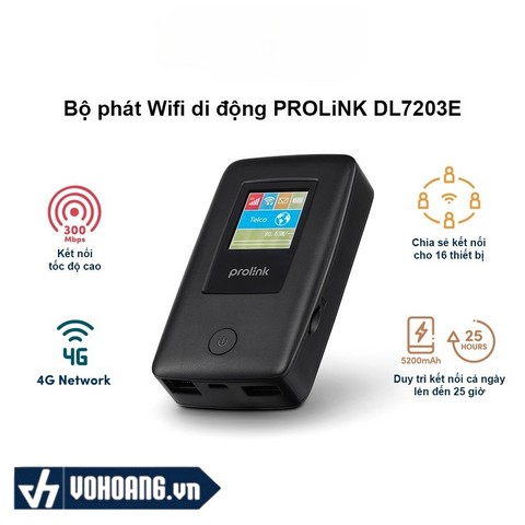 Bộ phát wifi 4G với pin dung lượng lớn và cổng sạc dự phòng.