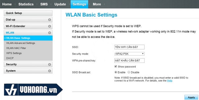 Cuối cùng bạn ấn vào nút Apply để hoàn tất cài đặt