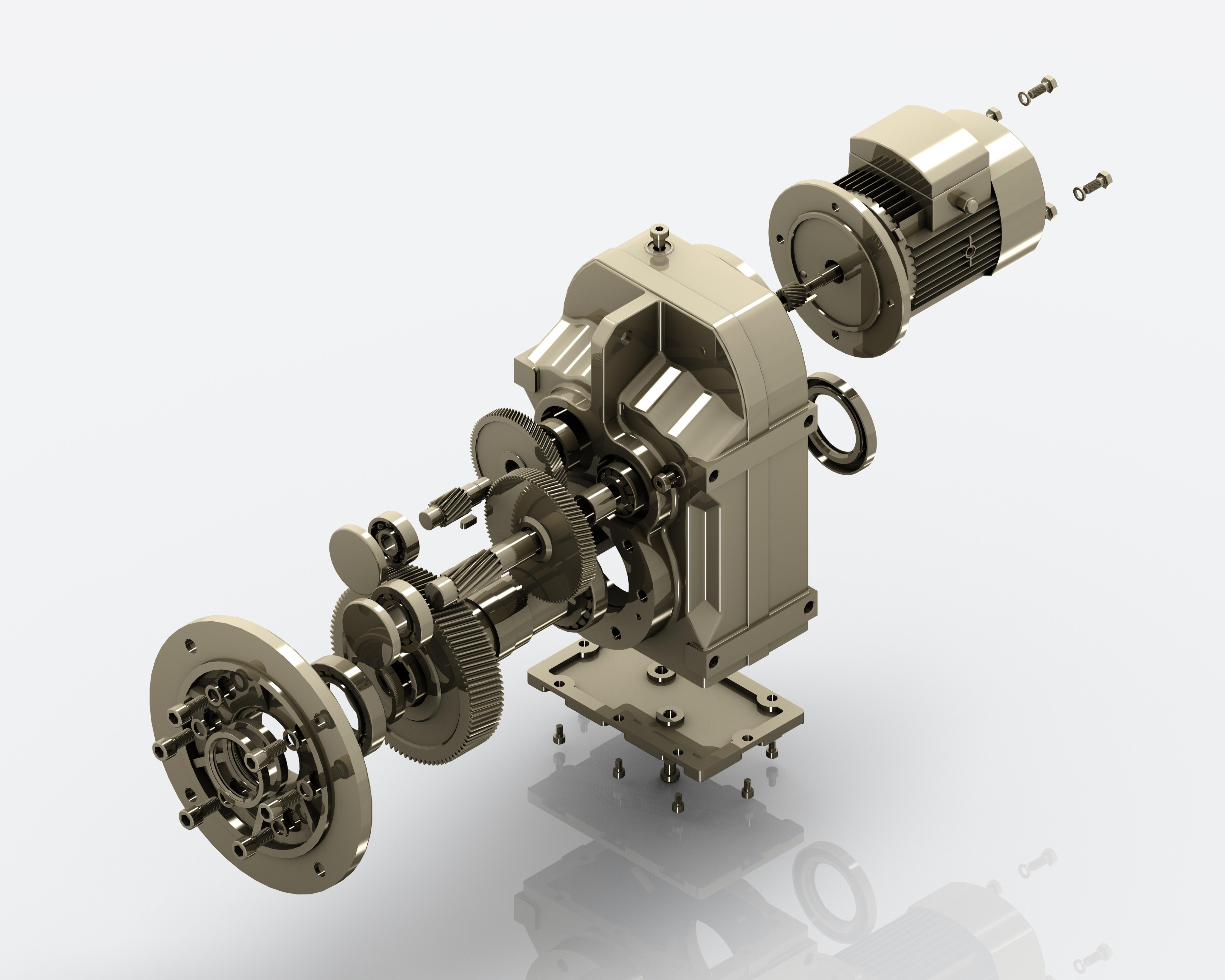 Cấu tạo hộp giảm tốc chân đế