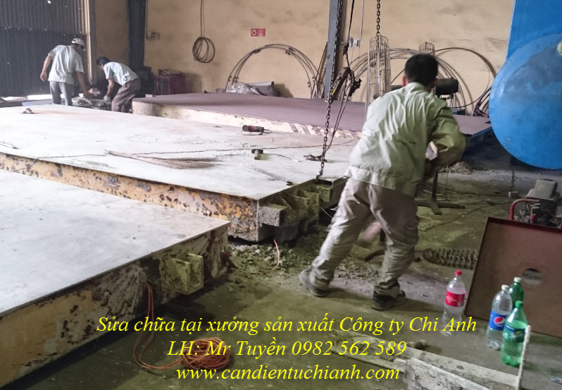 Sửa chữa bàn cân ô tô 120 tấn