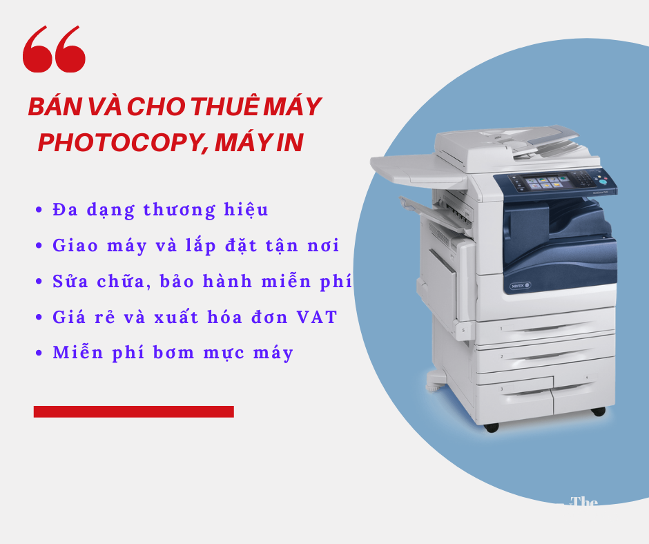 Cho Thuê Máy Photocopy Giá Rẻ Tại Tân Phú, Tân Bình, và các quận tại Tp.HCM