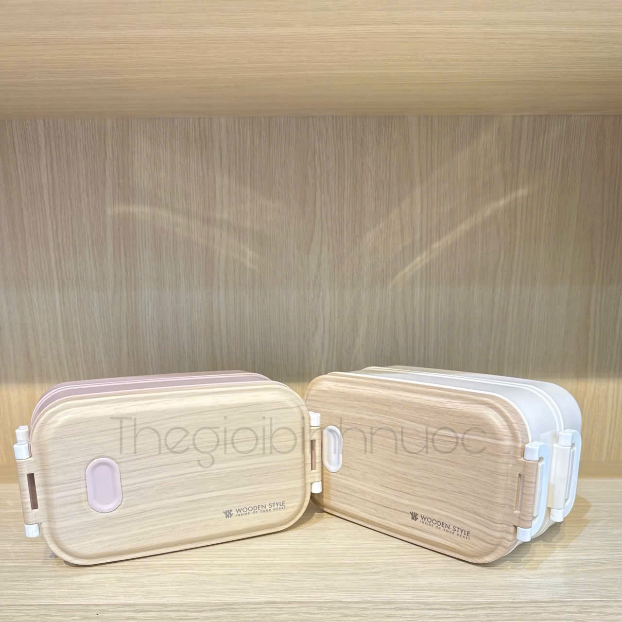 HỘP CƠM GIỮ NHIỆT NẮP GỖ CÓ QUAI 2 TẦNG